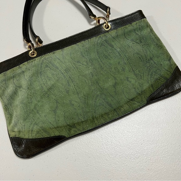 Etro Green Paisley Shoulder Bag - Picture 6 of 16